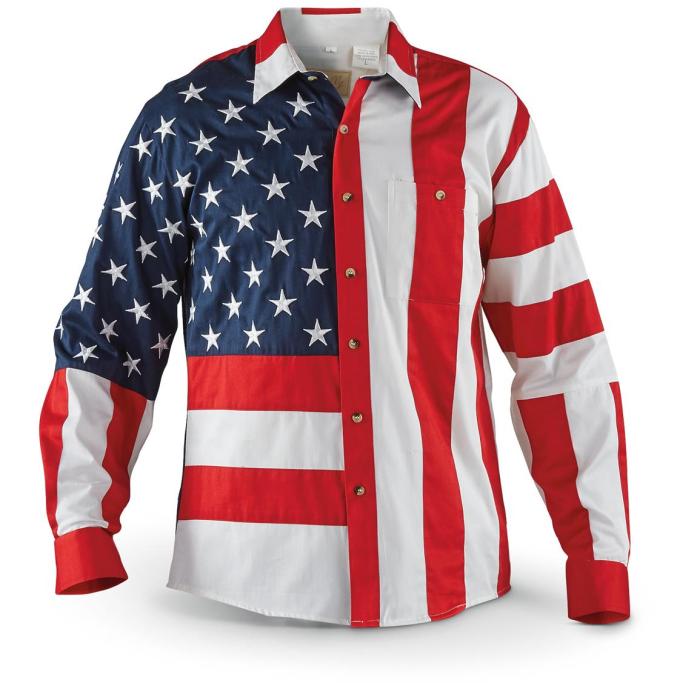 Red white and blue mens dress shirt