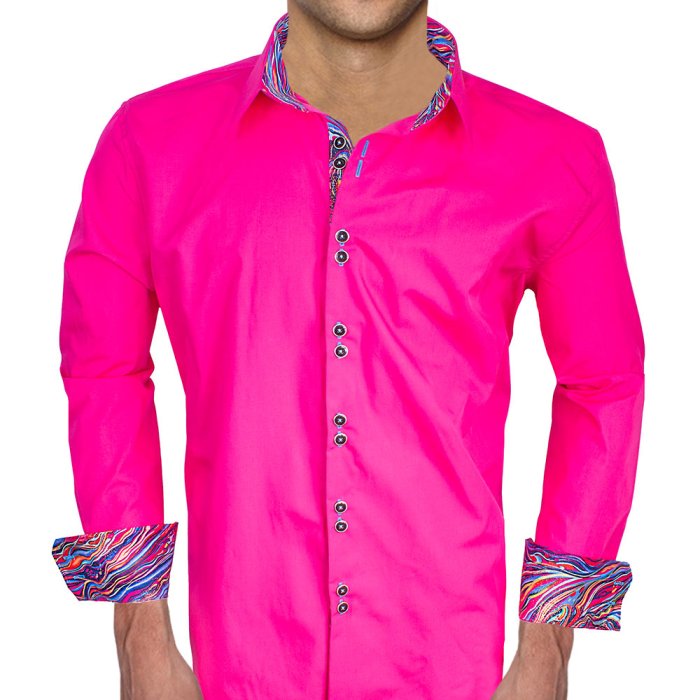 Pink dress shirts men