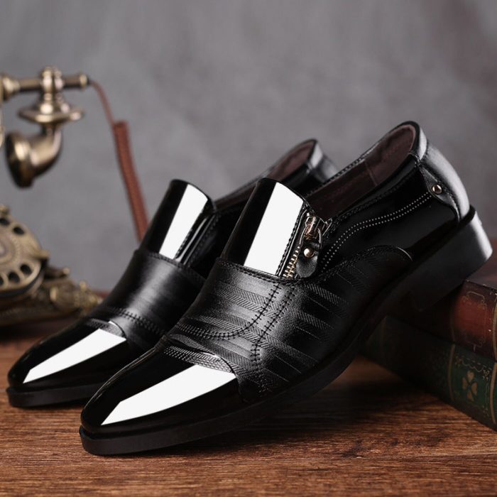 Stylish mens black dress shoes