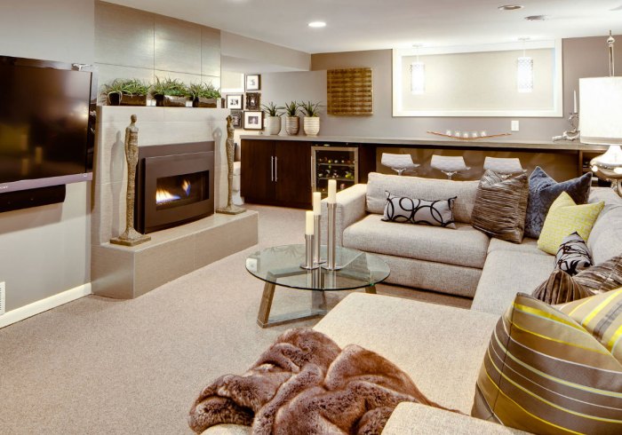 How to decorate basement living room