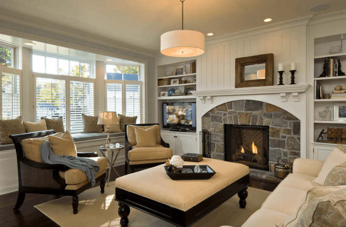 How to decorate a room with a fireplace