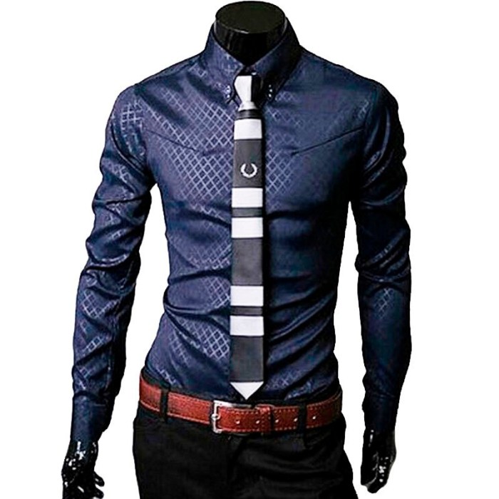 Men's long sleeve summer dress shirts