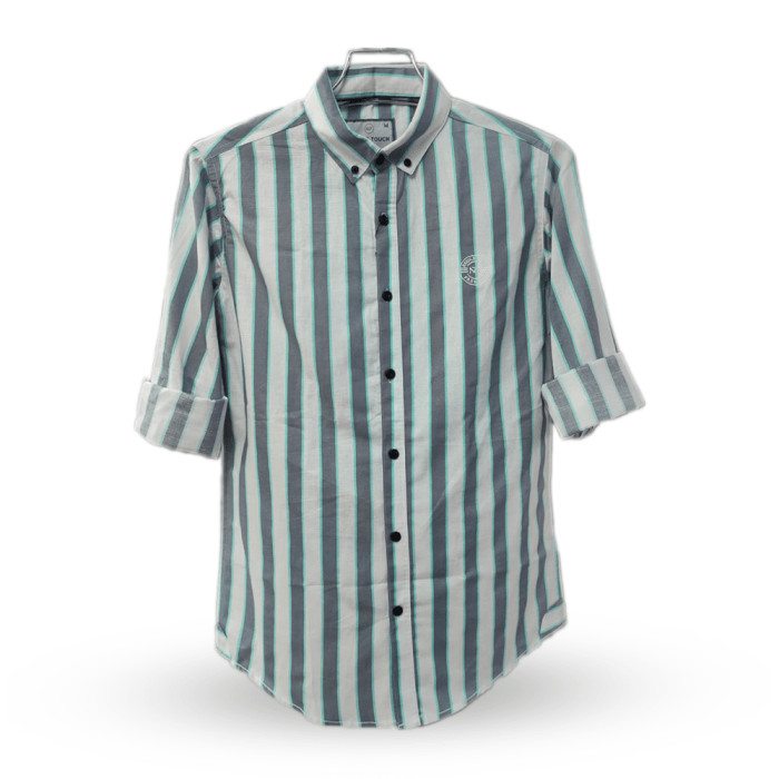 Mens multi stripe dress shirt