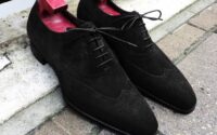 Mens leather and suede dress shoes