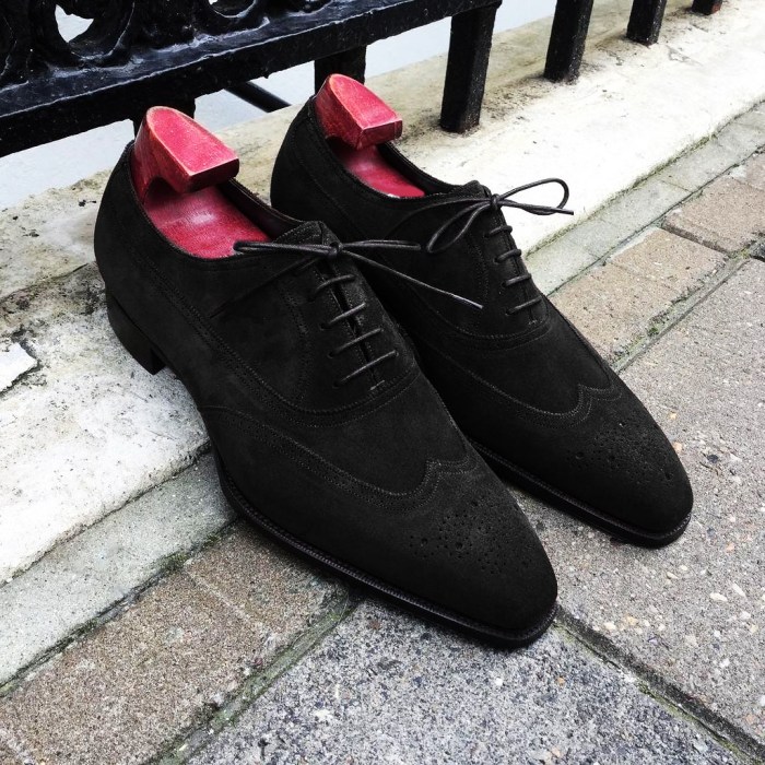 Mens leather and suede dress shoes