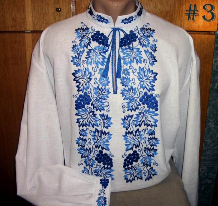 Mens white embroidered dress shirt